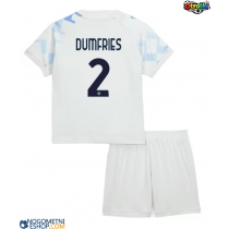 Otroški Nogometni dresi Inter Milan Denzel Dumfries #2 Gostujoči 2025-26 Kratek Rokav (+ Kratke hlače)